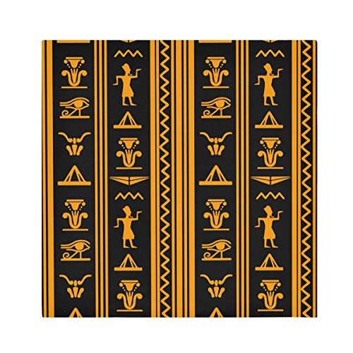 TropicalLife Servietten Retro Ancient Ägypt Cuneiform Dinner Serviette Papiersatin Polyester Tuch Wiederverwendbare Servietten für Tisch Kinder 50,8 x 50,8 cm, 1 Stück von TropicalLife