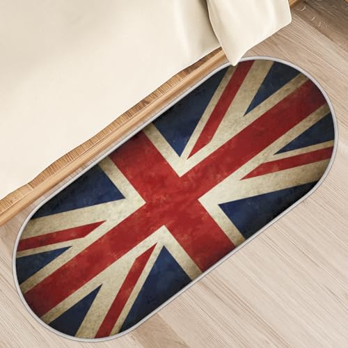 TropicalLife Teppich mit britischer Flagge, 50 x 120 cm, UK-Flagge, langes Haar, verdickter Bereich, Teppiche für Zimmer, Küche, Zuhause, Bad, Innenbereich, rutschfeste Bodenmatte von TropicalLife