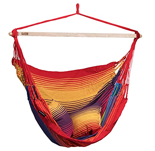 Tropilex Südamerikanischer Hängesessel Single | Handgefertigt | Fairtrade | 7 Stile & 8 Farben zur Auswahl | Flexibel & Belastbar | Perfekt für den Garten, Camping und auf Reisen geeignet von Tropilex