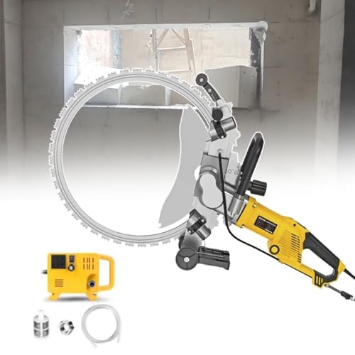 Elektrischer Betonringsägenschneider, Hochleistungs-Wandbetonschneidemaschine, Toroidale Nasssäge mit Staubunterdrückung for Bauarbeiten und Renovierungen(AC8400) von Troqullium