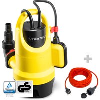 Schmutzwasser-Tauchpumpe TWP 4036 E + Qualitäts-Verlängerungskabel 15m / 230 V / 1,5 mm² von Trotec