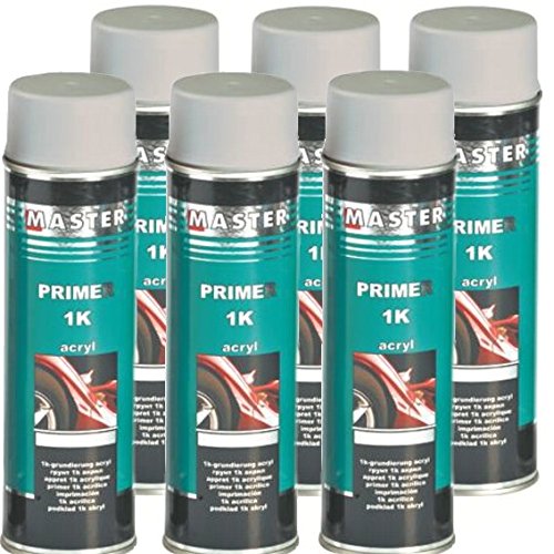 Troton 1K Primer 500ml GRUNDIERUNG Spray ACRYL FÜLLER HAFTGRUND Auto Primer Sprühdose (Grau, 6) von Troton