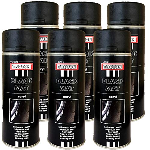 Troton RAL 9005 ACRYLLACK LACK SPRAY 6 x 400ml SCHWARZ MATT 1K ACRYL AUTOFARBE FARBE AUTOLACK SPRÜHLACK SPRÜHDOSE Troton RAL 9005 ACRYLLACK LACK SPRAY 6 x 400ml SCHWARZ MATT 1K ACRYL AUTOFARBE FARBE AUTOLACK SPRÜHLACK SPRÜHDOSE von Troton