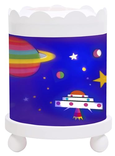 Trousselier L'Espace – Nachtlicht – Zauberkarussell – ideales Geschenk für Kinder – Cartoon – beruhigendes Licht – Farbe Holz weiß – Leuchtmittel 12 V 10 W enthalten – EU-Stecker Trousselier L'Espace – Nachtlicht – Zauberkarussell – ideales Geschenk für Kinder – Cartoon – beruhigendes Licht – Farbe Holz weiß – Leuchtmittel 12 V 10 W enthalten – EU-Stecker von Trousselier