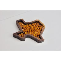 Texas Wood Snack Tablett Zustandförmige Aperitif-Serviertablett von TroutWorkshop
