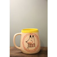 Fuchs Tasse, Keramik Gelbe Kaffeeliebhaber, Geschenk Für Sie/ Ihn, Klare Handgemachte Gemütliche Kaffeetasse, Tier Kaffeebecher von TroyGiftShop