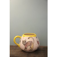 Katzentasse, Individuelle Tasse, Teetasse, Geschenk Für Tierliebhaber, Gemütliche Kaffeetasse, Keramiktasse, Handgemachte Keramiktasse von TroyGiftShop