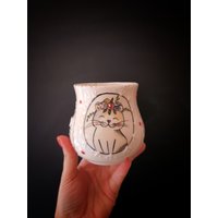 Katzentasse, Keramik Tasse, Tasse Handarbeit, Kaffeebecher, Handgemachte Kaffee Liebhaber Geschenk, Gemütliche Kaffeetasse von TroyGiftShop