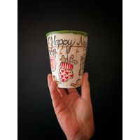 Weihnachtsbecher, Weihnachtsgeschenke, Neujahrsbecher, Weihnachtsgeschenkidee, Keramikbecher, Geschenk Für Sie, Ihn von TroyGiftShop