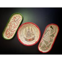 Weihnachtsteller, Frohe Weihnachtsplatte, Dinning Teller Set, Geschenk, Weihnachtsbaum Speiseteller Weihnachtsteller Set von TroyGiftShop