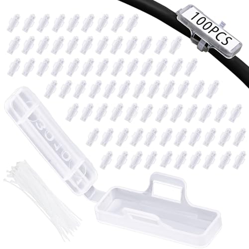 100 PCS Kabeletiketten Kabel Beschriftung Kabelbinder, 10 mm Breite Drähte und Kabel Kabeletiketten Erkennungsbox Transparente Wasserdicht Kabelkennzeichnung für Drähte von Trpoey