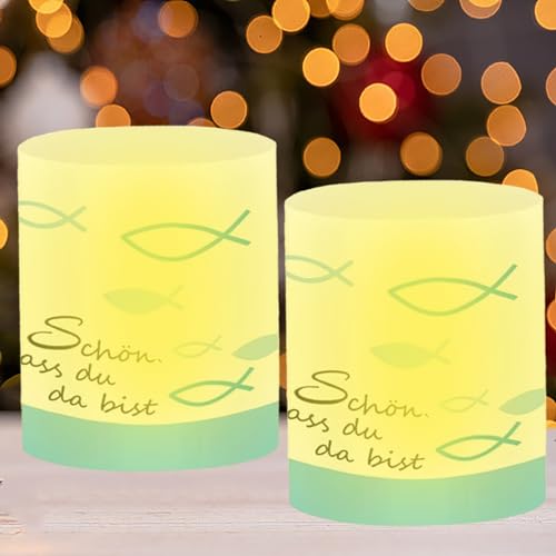 Trrrioosy 12 Stück Windlicht Fisch Tischdeko Junge Mädchen Erstkommunion Deko Kommunion Taufe Konfirmation Firmung Jugendweihe mit Schön Das Du Da Bist Trrrioosy 12 Stück Windlicht Fisch Tischdeko Junge Mädchen Erstkommunion Deko Kommunion Taufe Konfirmation Firmung Jugendweihe mit Schön Das Du Da Bist von Trrrioosy