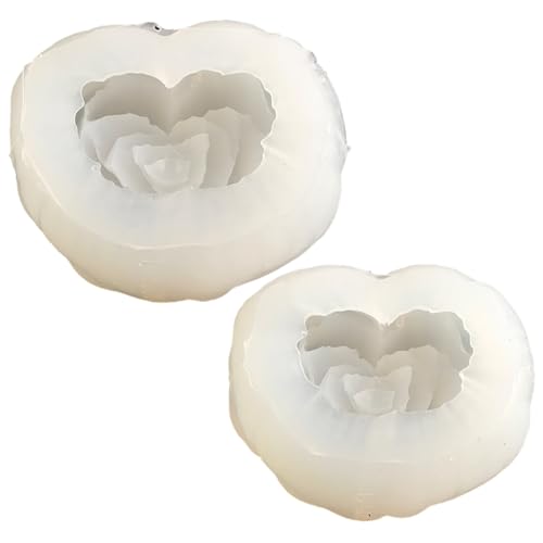 2pcs Silikonblütenformen, weiche Non -Stick -3D -Blume Silikonform für Kerzenseife DIY Crafts Home Docr Form 2pcs Silikonblütenformen, weiche Non -Stick -3D -Blume Silikonform für Kerzenseife DIY Crafts Home Docr Form von Trrymbbe
