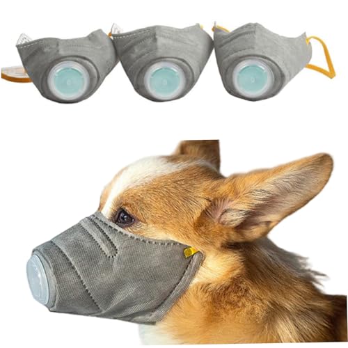 3pcs Hundegasmaske, einstellbare Anti-Verschmutzungshund-Mündung, atmungsaktive Anti-Staub-Wiederverwendbare Haustierversorgungen für Außenmaske von Trrymbbe