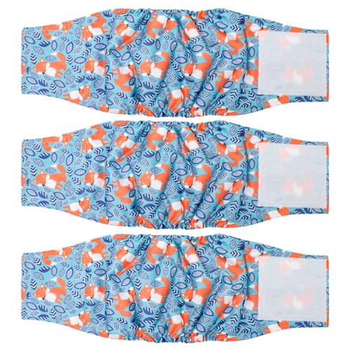 3pcs Hundetwindes männlich, superabsorbierende Bauchbänder für Hunde, Waschbescheid für männliche Lecksicherheit inkontinieren Wickeln mit elastischen Kanten -Inkontinenz -Wraps von Trrymbbe