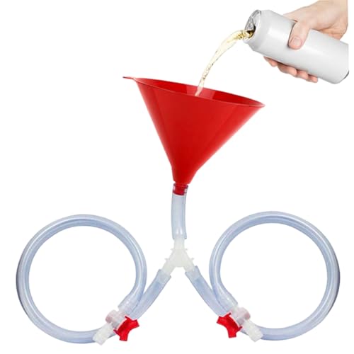 Beer Bong Trichter, durchlaufsicheres Versiegelungsbong mit Dual-Ventile und Röhren, Trinktrichter für die Home Bar Party von Trrymbbe