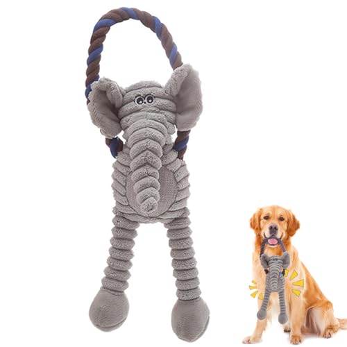 Hund quietschende Spielzeuge 5x13 Zoll grau Langbeinige Elefant Plüschhundspielzeug mit Wattestäbchen Pull Ring, Tränenresistente interaktive Kauenspielzeug für kleine mittelgroße Hunde Plüschspielze Hund quietschende Spielzeuge 5x13 Zoll grau Langbeinige Elefant Plüschhundspielzeug mit Wattestäbchen Pull Ring, Tränenresistente interaktive Kauenspielzeug für kleine mittelgroße Hunde Plüschspielze von Trrymbbe