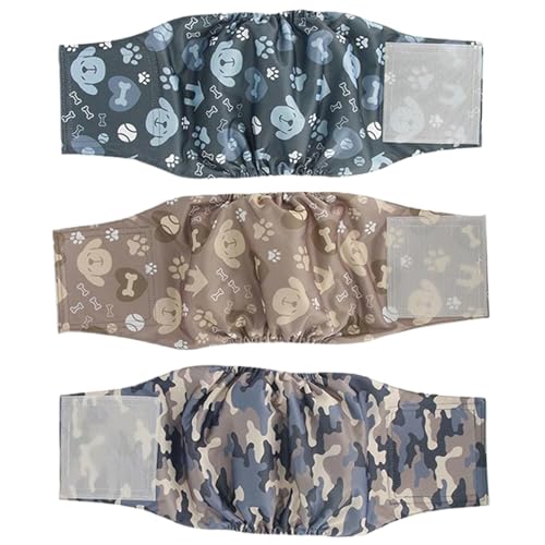 Hundebriefungen, 3pcs Hundebauchbänder, männliche Wraps, Welpenwindelnhosen, Windeln männlich, Windelnpapier, waschbare Hosen Hundebriefungen, 3pcs Hundebauchbänder, männliche Wraps, Welpenwindelnhosen, Windeln männlich, Windelnpapier, waschbare Hosen von Trrymbbe