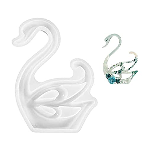 Swan Silicon Formen kreative tierische Silikonformen elegante Schwan -Skulptur Home Ornament Formen für DIY Decor Statuen Handwerksgeschenkstil 1 Tierformen von Trrymbbe