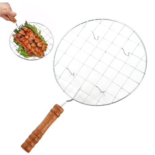 Trrymbbe Grill Racks Food-Safe Rund 7, 5 in Dia..BBQ-Drahtröster-Rack im Freien mit hitzebeständigem Holzgriff poliertes Grillnetz mit Füßen Grillzubehör Rösterstange Trrymbbe Grill Racks Food-Safe Rund 7, 5 in Dia..BBQ-Drahtröster-Rack im Freien mit hitzebeständigem Holzgriff poliertes Grillnetz mit Füßen Grillzubehör Rösterstange von Trrymbbe
