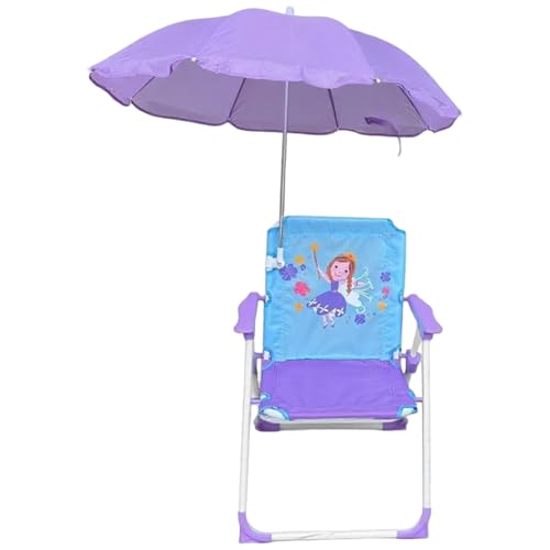 Trrymbbe Kids Beach Chair with Umbrella, Foldable & Detachable Outdoor Chair with Canopy & Cartoon Pattern Portable for Beach Pool Park Garden Yard, Fairy Trrymbbe Kids Beach Chair with Umbrella, Foldable & Detachable Outdoor Chair with Canopy & Cartoon Pattern Portable for Beach Pool Park Garden Yard, Fairy von Trrymbbe