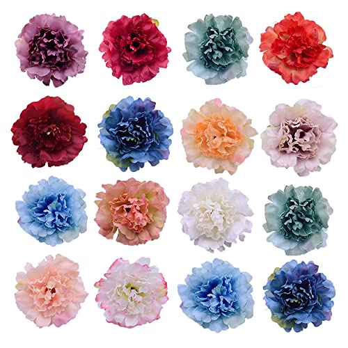 Trsnzul Kunstblumen 30 Stück Blütenköpfe Blumenköpfe Deko Blumen Bunt Seidenblumen Künstliche Blumen Faux Flowers für DIY Hochzeit Blumensträuße Braut Zuhause Dekoration von Trsnzul