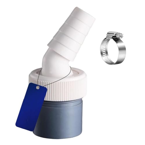 Trsnzul Waschmaschine Abfluss Adapter, Abfluss Waschmaschine, Waschmaschine Abfluss Adapter für Rohr Ø40 mm, Eingang Ø18-24 mm mit Schlauchschelle für Geschirrspüler Trockner Waschmaschine von Trsnzul