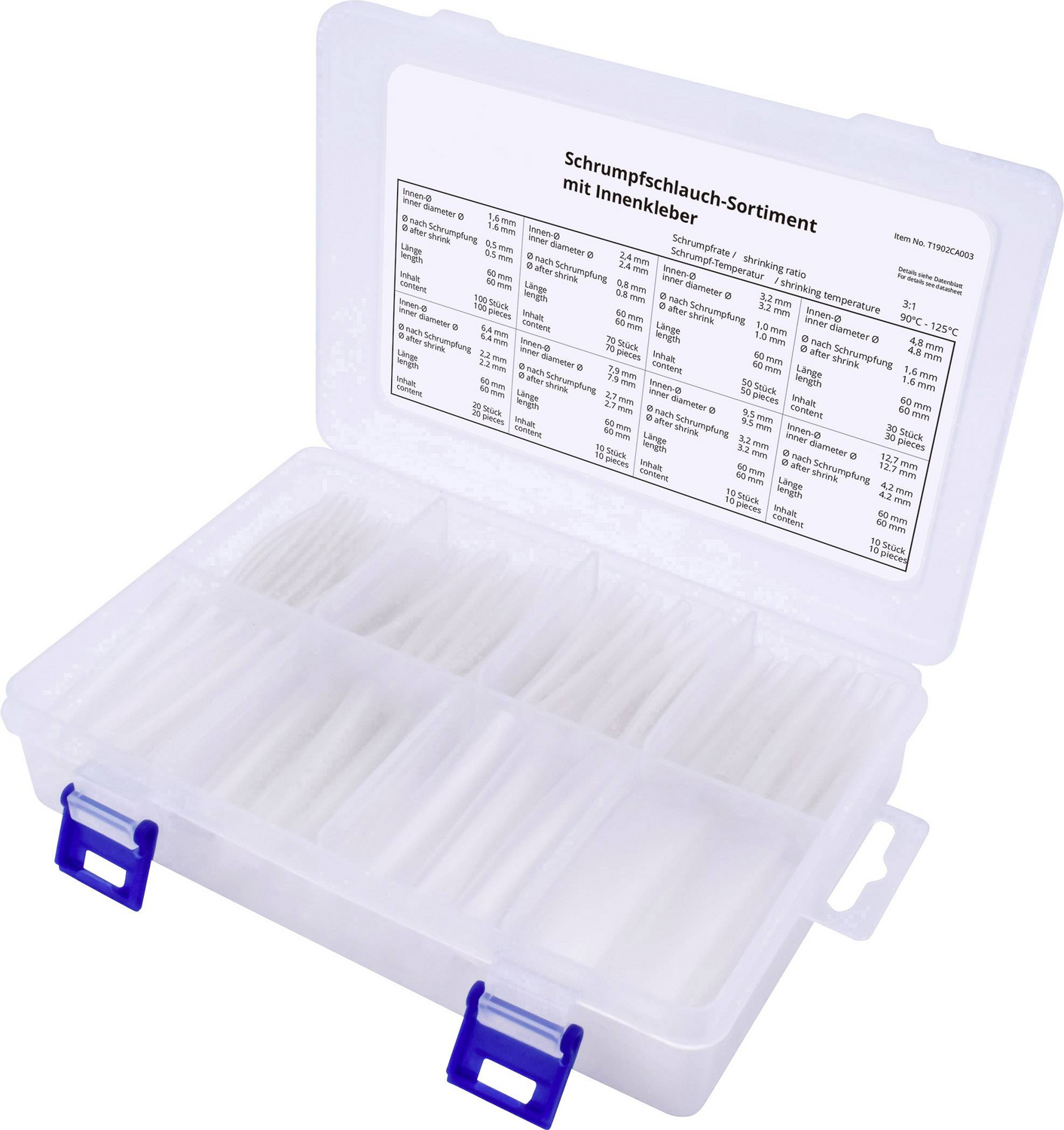 Tru Components T1902 Ca003 Schrumpfschlauchsortiment Transparent Schrumpfrate:3:1 B-Ware Tru Components T1902 Ca003 Schrumpfschlauchsortiment Transparent Schrumpfrate:3:1 B-Ware von Tru Components