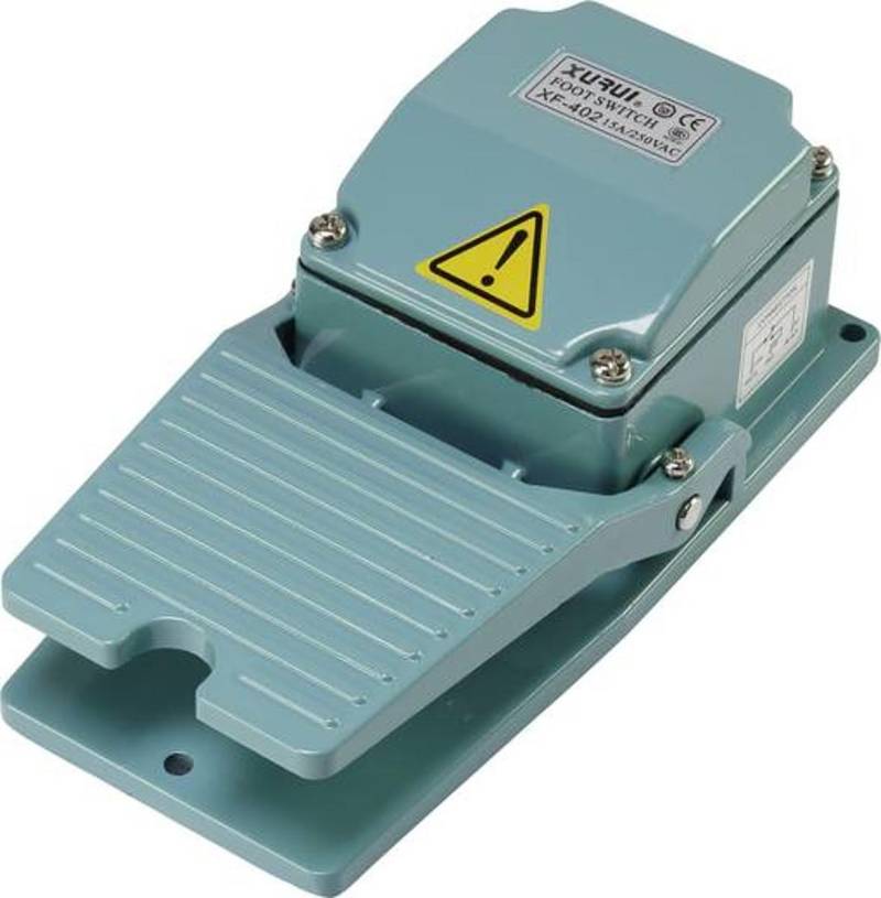 Tru Components Xf 402 Fußschalter 250 V/Ac 15 A 1 Schließer Aluminium Alu Grün B-Ware von Tru Components