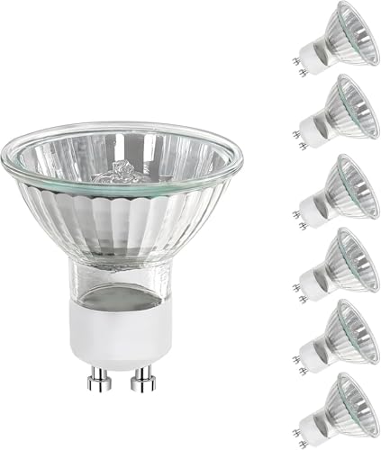 Trubuyware GU10 Halogen leuchtmittel 50 Watt, GU10 50W 230V Halogenstrahler Dimmbar, 2700K Warmweiß Halogen Spot Glühbirnen für Deckenbeleuchtung, 6 Stück Trubuyware GU10 Halogen leuchtmittel 50 Watt, GU10 50W 230V Halogenstrahler Dimmbar, 2700K Warmweiß Halogen Spot Glühbirnen für Deckenbeleuchtung, 6 Stück von Trubuyware