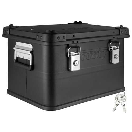 Trucky Aluminium Box mit Deckel Schwarz Alu Kiste Box Alukiste 30 Liter Transportbox Metallbox Alu Aufbewahrungsbox Boxen Abschliessbar Metallkiste Trucky Aluminium Box mit Deckel Schwarz Alu Kiste Box Alukiste 30 Liter Transportbox Metallbox Alu Aufbewahrungsbox Boxen Abschliessbar Metallkiste von Trucky