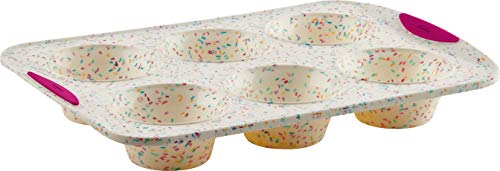 Trudeau 05118658 Confetti Jumbo Muffinförmchen, Silikon, verstärkt, Weiß von Trudeau