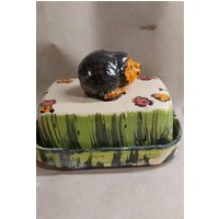 Butterdose Für 250G Butter Im Design Wiese Mit Igel Butterdose Für 250G Butter Im Design Wiese Mit Igel von TrudesART