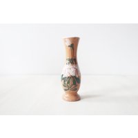 Handbemalte Braune Blumenvase, Vintage Kleine Vase von TrudysStoreVintage