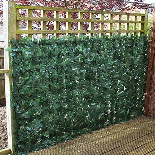 True Products Ivy 1 x 3 m Wonderwal Künstliche Ivy Leaf Heckenschere Platten auf Rolle Sichtschutz Zaun – Grün von True Products