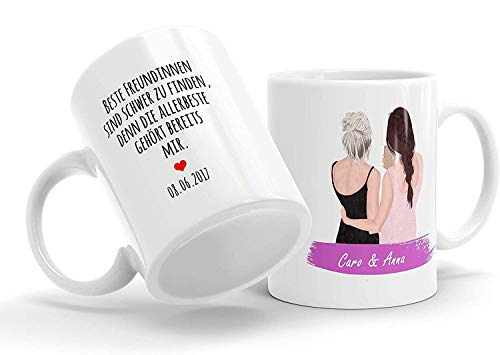 Beste Freundin Tasse - Aussehen u. Namen anpassbar - personalisierte Kaffee-Tasse - das ideale Geschenk für für deine BFF von True Statements