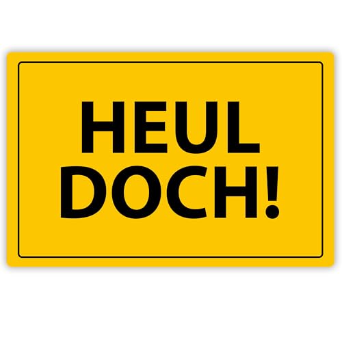 Lustiges Alu-Schild „Heul doch!“ - mit Aufhängesystem ca. 20x30,5 cm - Witziges Geschenk für die Werkstatt, Freunde oder Kollegen im Büro - Metallschild Deko Lustiges Alu-Schild „Heul doch!“ - mit Aufhängesystem ca. 20x30,5 cm - Witziges Geschenk für die Werkstatt, Freunde oder Kollegen im Büro - Metallschild Deko von True Statements