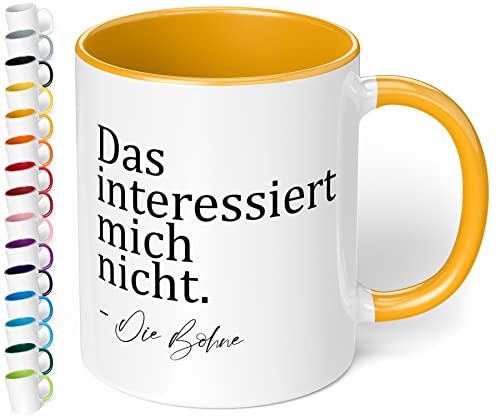 Das interessiert mich nicht. -Die Bohne - lustige Tasse - beidseitig bedruckt - spülmaschinenfest Innen Gold Gelb Das interessiert mich nicht. -Die Bohne - lustige Tasse - beidseitig bedruckt - spülmaschinenfest Innen Gold Gelb von True Statements