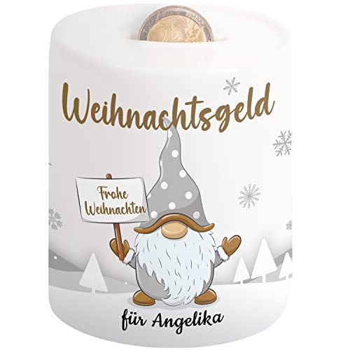 Geschenk zu Weihnachten: Spardose personalisiert mit Namen „Weihnachtsgeld für Dein Name“ - Weihnachtsgeld Verpackung für Kollegen, Freunde, Mama, Papa, Jungen, Mädchen - persönliches Geld-Geschenk von True Statements