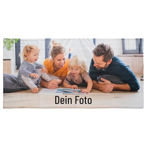 Handtuch personalisiert mit Foto - Personalisiertes Handtuch bedrucken - Persönliches Foto Geschenk für Familie und Freunde - Coole Fotogeschenke für Freundinnen, Freunde und Partner - 100 x 50 cm von True Statements