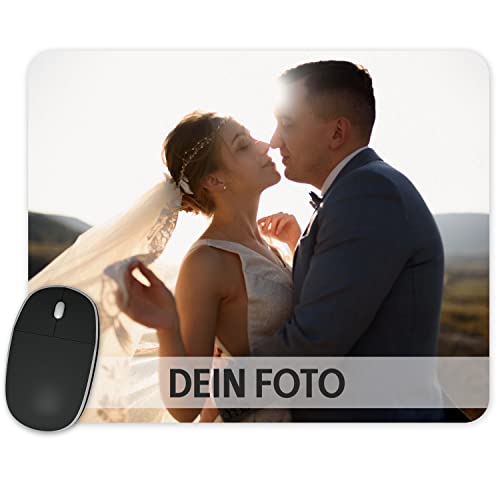 Mauspad mit eigenem Foto Bedrucken - Mousepad selbst gestalten - 23x19cm – Geschenke für Kollegen, Familie, Freund | Geburtstag, Ostern, Muttertag, Vatertag, Weihnachten von True Statements