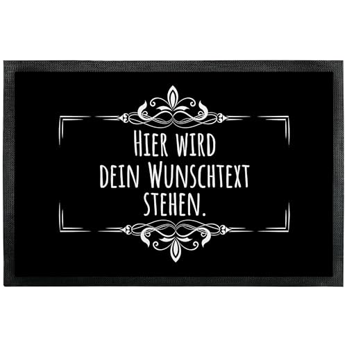 Personalisierte Fußmatte mit deinem Wunschtext - mit Familien-Namen oder lustigem Text - Deine Deko-Türmatte als Geschenk zum Einzug für innen und außen – dünn, rutschfest (105 x 70 cm) von True Statements