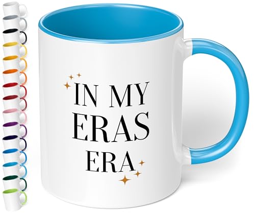 Tasse personalisiert „In my Era“ – Geschenkidee für Socialmedia-Trendsetter - Keramik, ca. 330ml, Hellblau von True Statements