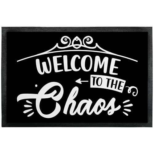 True Statements Deko-Fußmatte „Welcome to The Chaos“ - für Innen & Außen – rutschfest - Geschenk für Freunde und Familie zu jedem Anlass, 60 x 40 cm True Statements Deko-Fußmatte „Welcome to The Chaos“ - für Innen & Außen – rutschfest - Geschenk für Freunde und Familie zu jedem Anlass, 60 x 40 cm von True Statements