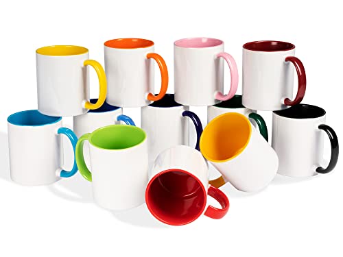 True Statements Kaffeetassen Set zum Bemalen oder bedrucken - Sublimationstassen aus hochwertiger Keramik - ideal für den Kindergeburtstag oder Sublimationsdruck - 12er Set True Statements Kaffeetassen Set zum Bemalen oder bedrucken - Sublimationstassen aus hochwertiger Keramik - ideal für den Kindergeburtstag oder Sublimationsdruck - 12er Set von True Statements