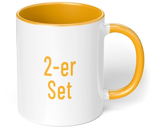 True Statements Kaffeetassen Set zum Bemalen oder bedrucken - Sublimationstassen aus hochwertiger Keramik - ideal für den Kindergeburtstag oder Sublimationsdruck - 2er Set Goldgelb True Statements Kaffeetassen Set zum Bemalen oder bedrucken - Sublimationstassen aus hochwertiger Keramik - ideal für den Kindergeburtstag oder Sublimationsdruck - 2er Set Goldgelb von True Statements