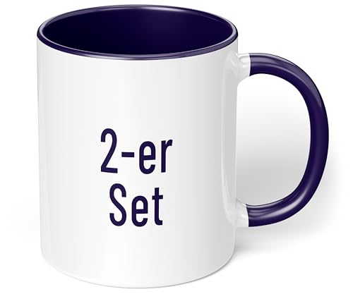True Statements Kaffeetassen Set zum Bemalen oder bedrucken - Sublimationstassen aus hochwertiger Keramik - ideal für den Kindergeburtstag oder Sublimationsdruck - 2er Set Kobaltblau True Statements Kaffeetassen Set zum Bemalen oder bedrucken - Sublimationstassen aus hochwertiger Keramik - ideal für den Kindergeburtstag oder Sublimationsdruck - 2er Set Kobaltblau von True Statements