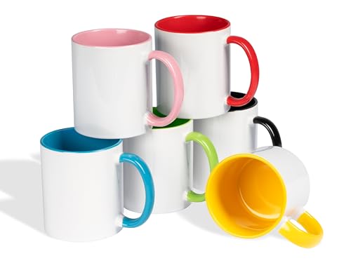 True Statements Kaffeetassen Set zum Bemalen oder bedrucken - Sublimationstassen aus hochwertiger Keramik - ideal für den Kindergeburtstag oder Sublimationsdruck - 6er Set B True Statements Kaffeetassen Set zum Bemalen oder bedrucken - Sublimationstassen aus hochwertiger Keramik - ideal für den Kindergeburtstag oder Sublimationsdruck - 6er Set B von True Statements