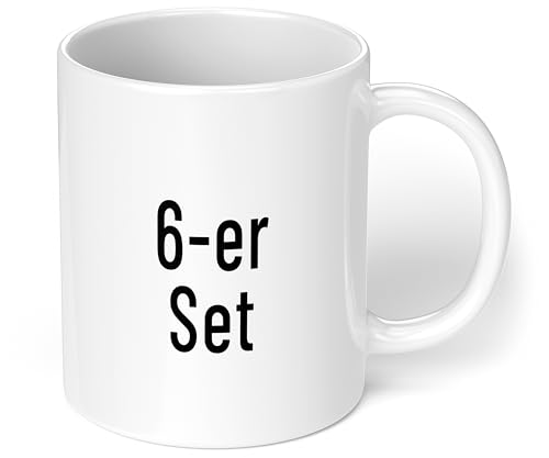 True Statements Kaffeetassen Set zum Bemalen oder bedrucken - Sublimationstassen aus hochwertiger Keramik - ideal für den Kindergeburtstag oder Sublimationsdruck - 6er Set Weiß True Statements Kaffeetassen Set zum Bemalen oder bedrucken - Sublimationstassen aus hochwertiger Keramik - ideal für den Kindergeburtstag oder Sublimationsdruck - 6er Set Weiß von True Statements