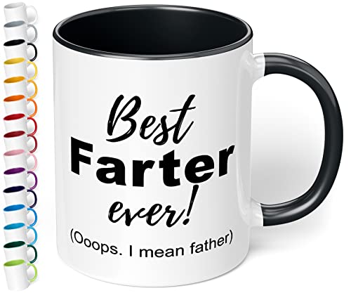 True Statements Lustige Papa Tasse Best Farter Ever - Kaffeetasse, Kaffeebecher, Vater zum Geburtstag, Vatertag (Schwarz) von True Statements